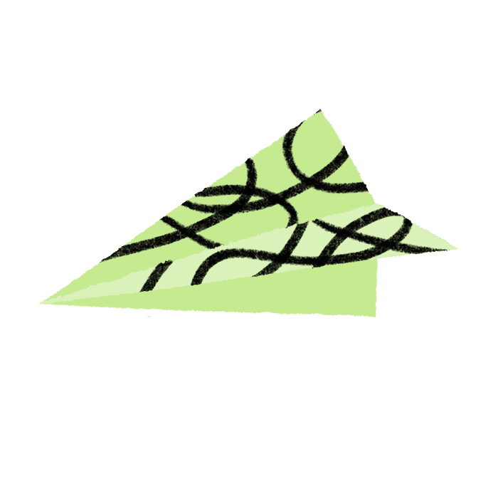 wove paper aeroplane illustration
